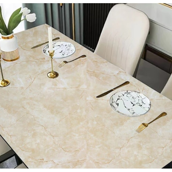 Folie Autoadezivă Marmură Bej 60x300 cm – Design Elegant pentru Mobilier și Bucătărie [3]