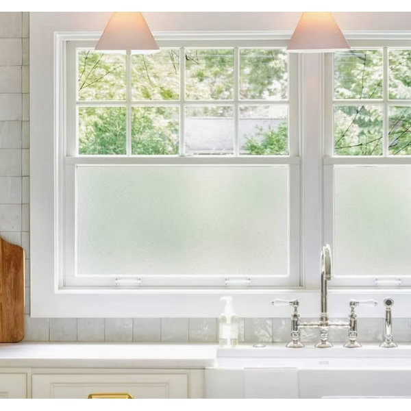 Folie decorativa mata pentru geam, tip sablare, protectie vizuala si intimitate, 60x300cm, TopBazar [4]