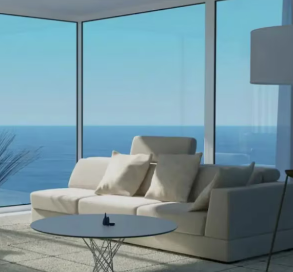 Folie Decorativa Pentru Geamuri, cu Efect de Oglinda Pentru Intimitate si Protectie Solara, Albastru, 60 x 300 cm, BZRSH [2]