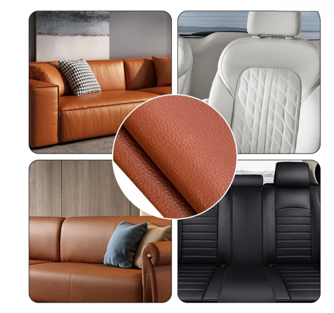 Folie din Piele Ecologica Autoadeziva pentru Reconditionare si Retapitare Canapea, Scaun, Interior Auto, Usor de Aplicat, Rezistenta si Durabila, Rola 75 x 250 cm, Maro, TopBazar [4]