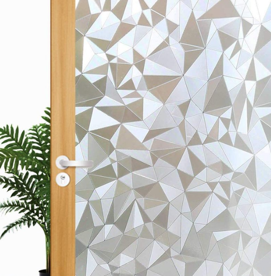 Folie mata pentru geam, tip sablare, protectie vizuala, model triunghi, 45 cm * 300 cm [3]