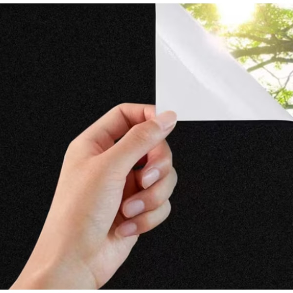 Folie neagra vitrostatica opaca pentru geam 60 x 300 cm, TopBazar, protectie UV [3]