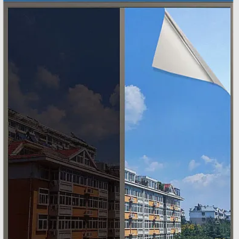Folie reflexiva pentru geamuri interioare, cu efect de oglinda, protectie solara UV, 60 x 300 cm [6]