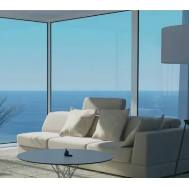 Folie Reflexiva Pentru Geamuri, montare pe interior cu Efect de Oglinda si Protectie Solara UV, Albastru, 45 x 300 cm, TopBazar [3]