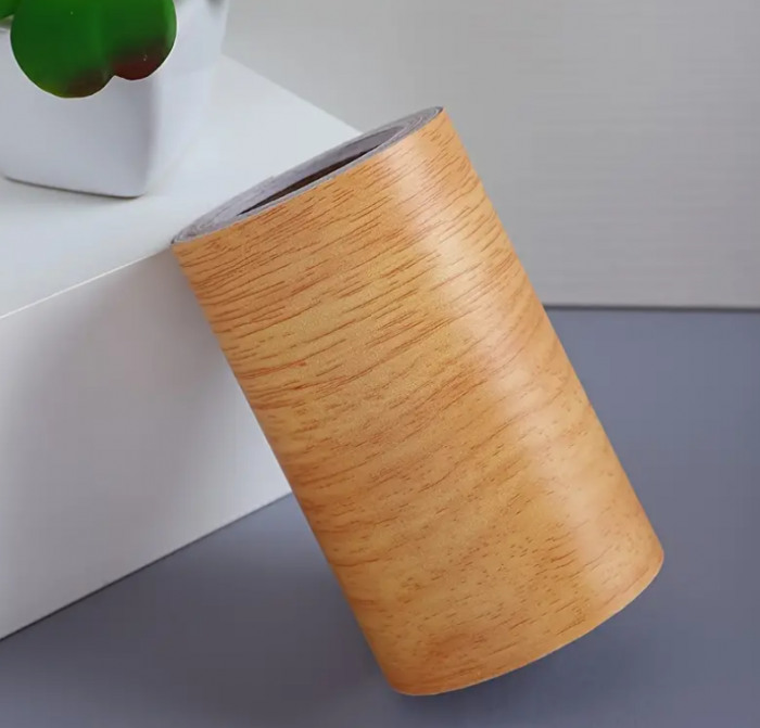 Folie tip Plinta autoadeziva pentru usa, perete, scari, pardoseala, culoare bej, impermeabila, 10 cm x 10 metri, TopBazar [2]