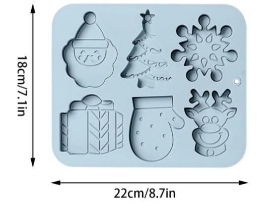 Forma din Silicon pentru Ciocolata de Casa, Bomboane, Jeleuri sau Cuburi de Gheata, Albastru, 22 x 18 x 1 cm, TopBazar [3]