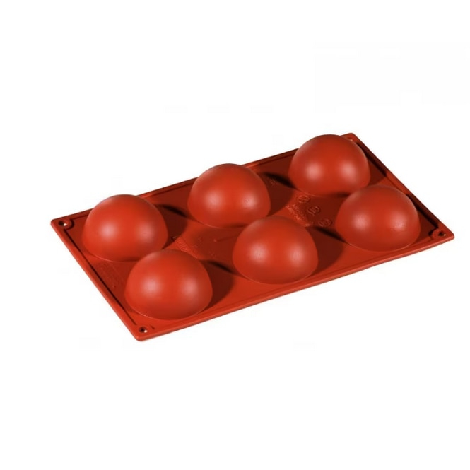 Forma din silicon pentru prajituri, 6 semisfere, 29 x 17 cm, TopBazar [3]