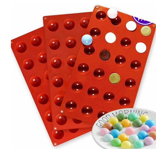 Forma silicon pentru bomboane si praline din ciocolata, semisfere, 28 x 17 cm, TopBazar [3]