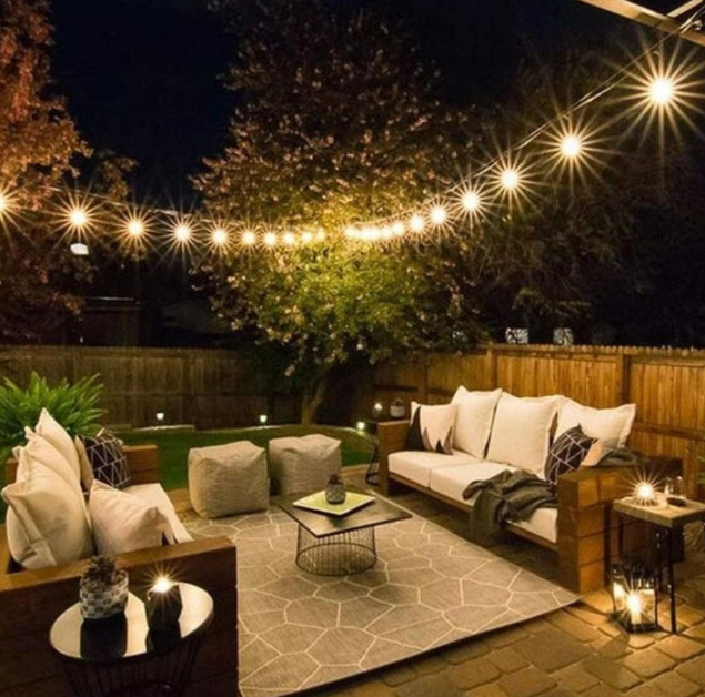 Ghirlanda LED cu Panou Solar si 10 de Becuri Incluse, interconectabile,  10 m cu 10 becuri LED Filament 2W 3000K, alb cald, BZRSH [5]
