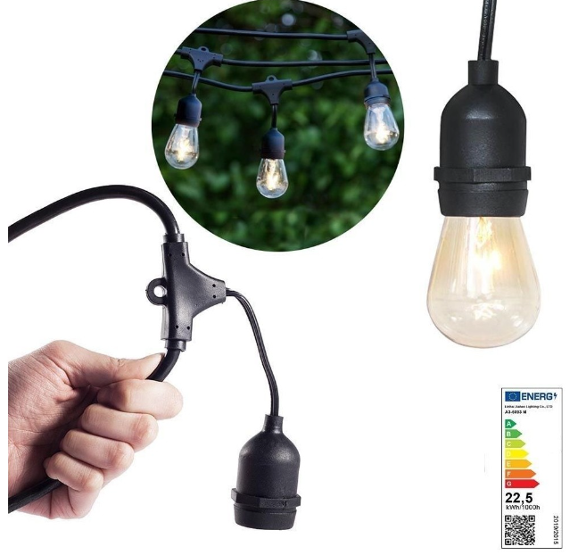 Ghirlanda luminoasa 10 metri cu 10 becuri led si panou solar [4]