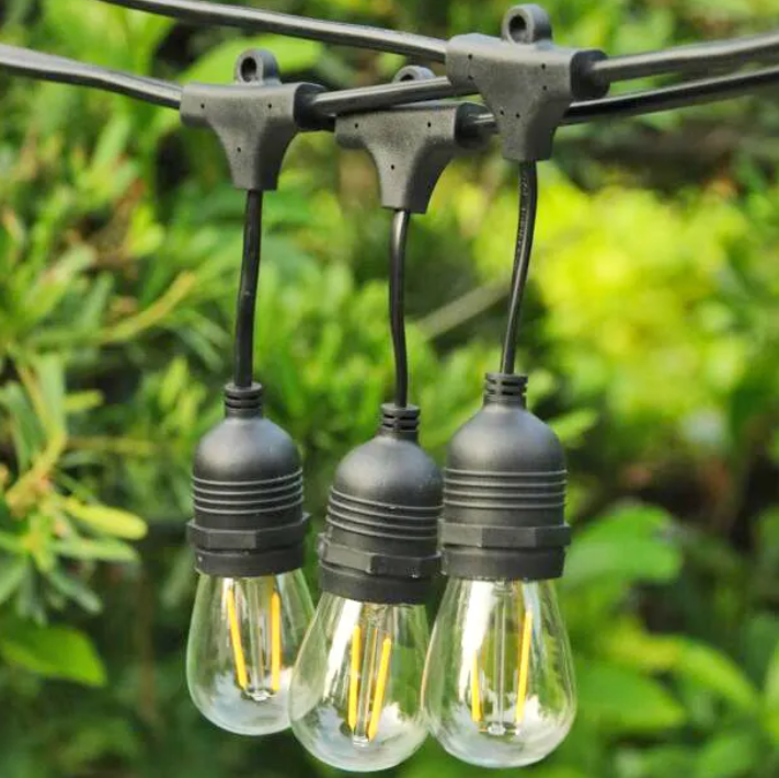 Ghirlanda LED cu Panou Solar si 20 de Becuri Incluse, interconectabile,  20 m cu 20 becuri LED Filament 2W 3000K, alb cald, BZRSH [7]