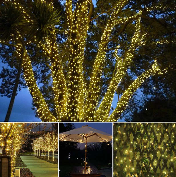BZRSH Ghirlanda Luminoasa Solara Gradina 10m 100 LED Alb Cald Exterior [4]