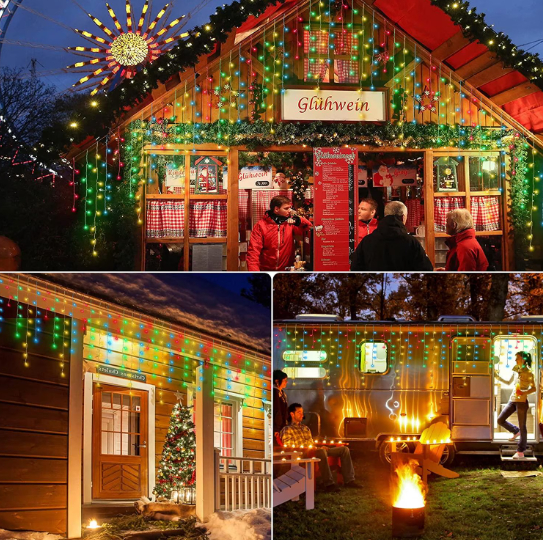 Instalatie Craciun Turturi 25m 640 LED Multicolor Perdea Franjuri Exterior Interior [4]