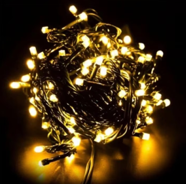 Instalatie De Craciun, liniara, lungime 15m, cu 320 de LED-uri, pentru interior/exterior, rezistenta la apa si inghet, alimentare la retea, alb cald [5]