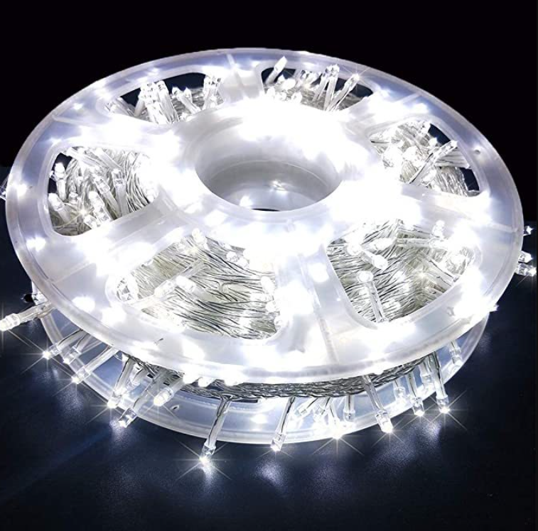 Instalatie LED Alb Rece 50m, Fir de Cupru, 1000 Becuri, Priza si Telecomanda, Craciun, 8 Moduri [3]