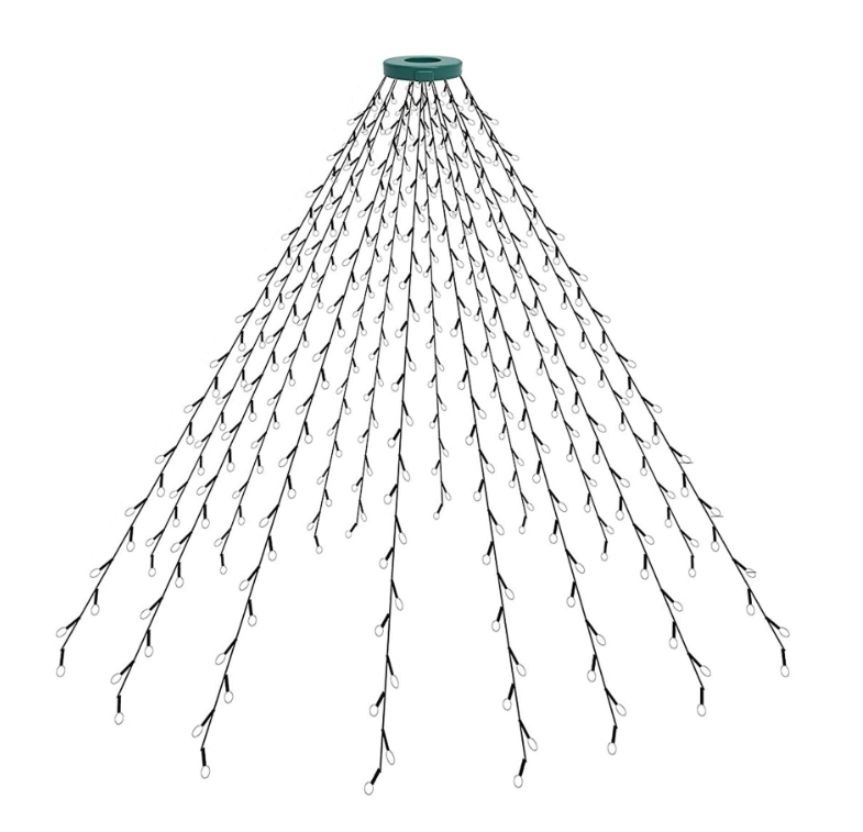 Instalație Luminoasă Cascadă pentru Brad, Pom de Craciun, 400 LED Multicolor, Telecomandă, 8 Moduri, IP44 [2]