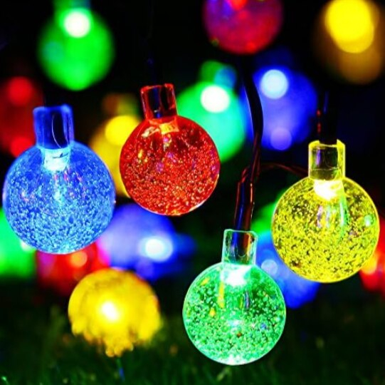 Instalatie Luminoasa Solara BZRSH cu 30 Globulete LED Multicolor, 5 Metri, Panou Solar Integrat [5]