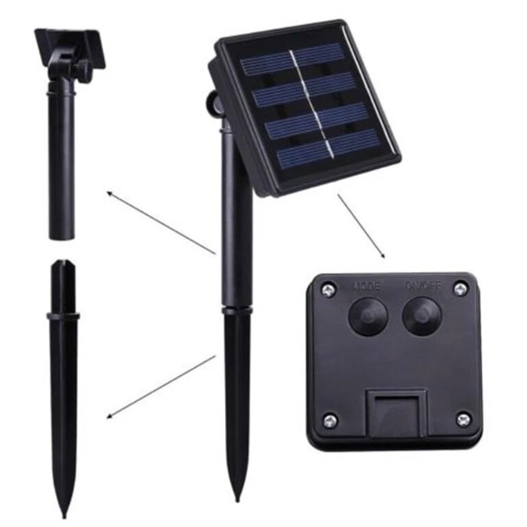 Instalatie Luminoasa Solara BZRSH cu 30 Globulete LED Multicolor, 5 Metri, Panou Solar Integrat [3]