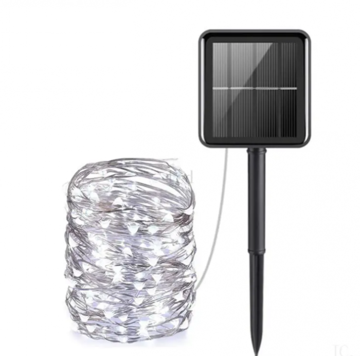 BZRSH Instalatie Luminoasa Solara Cupru 30m 300 LED 8 Efecte Telecomanda IP65 [2]