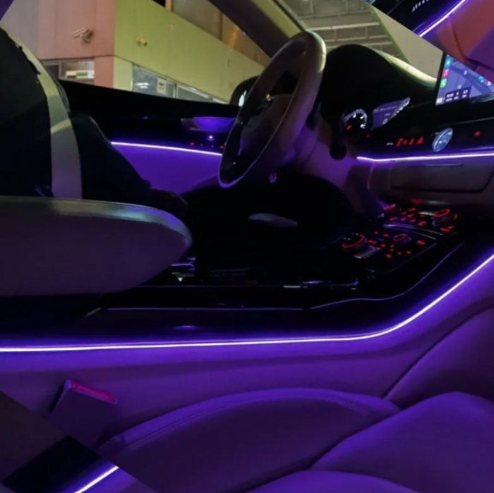 Kit 18 in 1 lumini ambientale dinamice auto RGB acrilic, wireless [5]