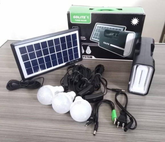 Kit camping cu lanterna, panou solar, 3 becuri LED SMD [4]
