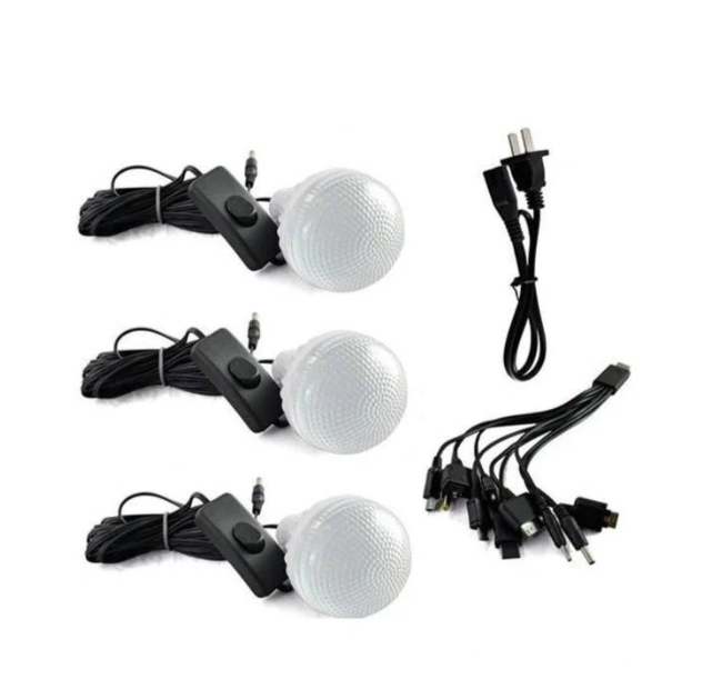 Kit camping cu panou solar fotovoltaic cu 3 becuri LED [2]