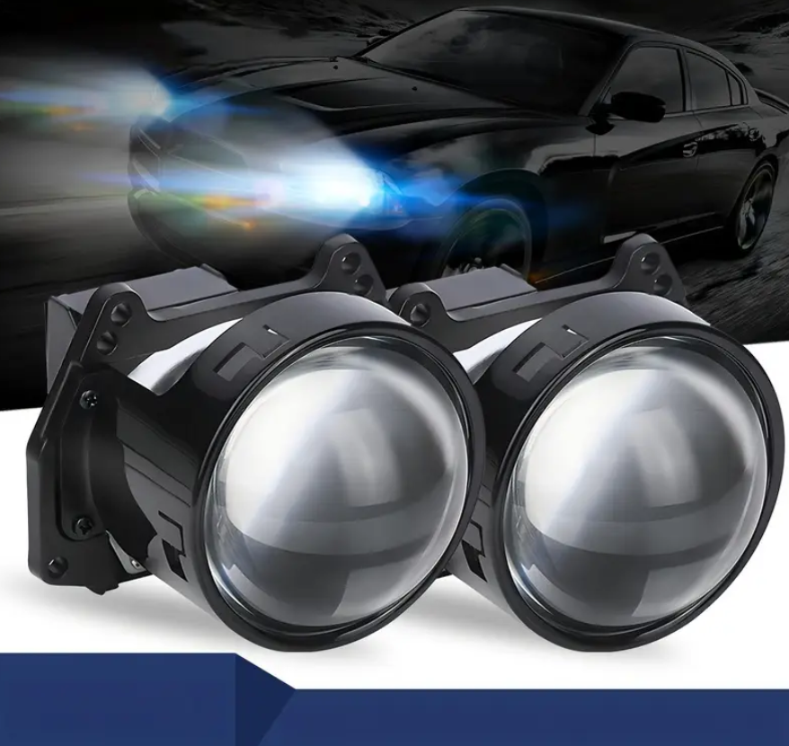 Kit 2x Lupe Bi-Led 3″ Faza scurta/Faza lunga, 135W-150W, 12-14V, lumina alba rece, BZRSH [1]