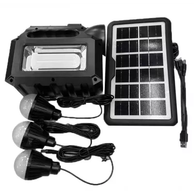 Kit solar GD-8017 portabil cu 3 becuri, 8000mAh,  incarcare telefon [2]