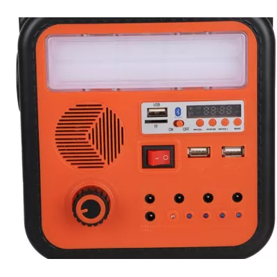 Kit solar YC-T02 cu lanterna si 3 becuri, bluetooth, Radio FM, 8000mAh [4]