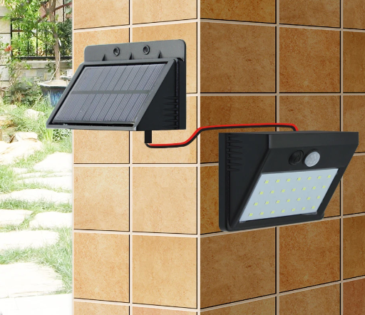 Lampă LED cu incarcare solară cu senzor de miscare și panou extern 30LED  IP65 [5]