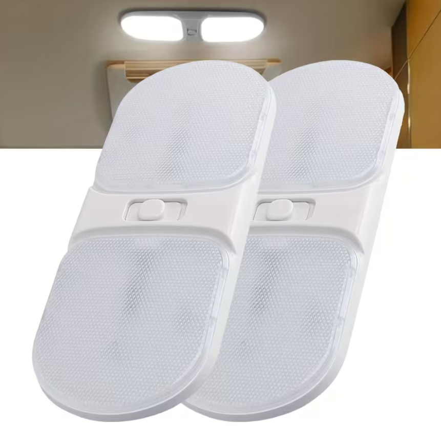Lampă LED Interior 12V pentru Dubă, Rulotă și Remorcă - 120 LED, 1200LM, 6500K Alb Rece, Cu Întrerupător, Iluminare Compartiment Marfă [2]
