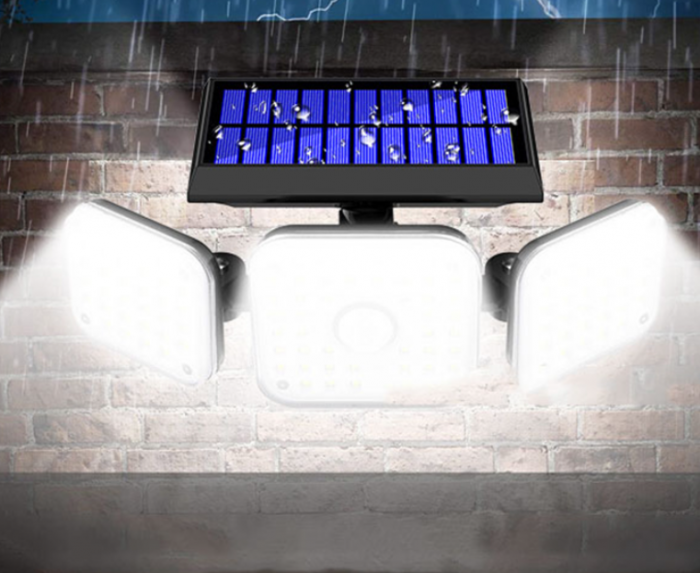 Lampa solara 112 LED, 20W, senzor de miscare, 2400 mAh, 3 moduri de iluminare [2]