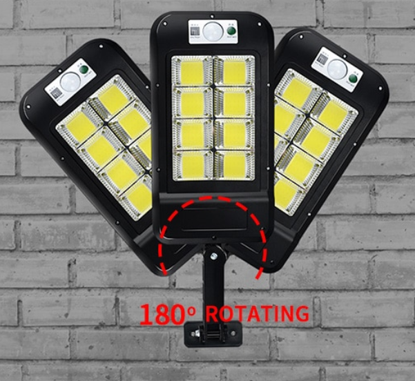 BZRSH Lampa Solara 160 LED Telecomanda Senzor Miscare 8 Ore Curte Gard Parcare [6]