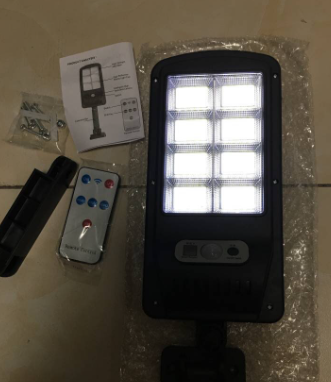 BZRSH Lampa Solara 160 LED Telecomanda Senzor Miscare 8 Ore Curte Gard Parcare [3]