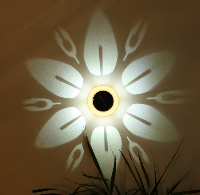 Lampa solara LED decorativa cu proiectie floare, IP44, 5W, alb rece, dimensiuni 12.5 x 6.5 cm [8]