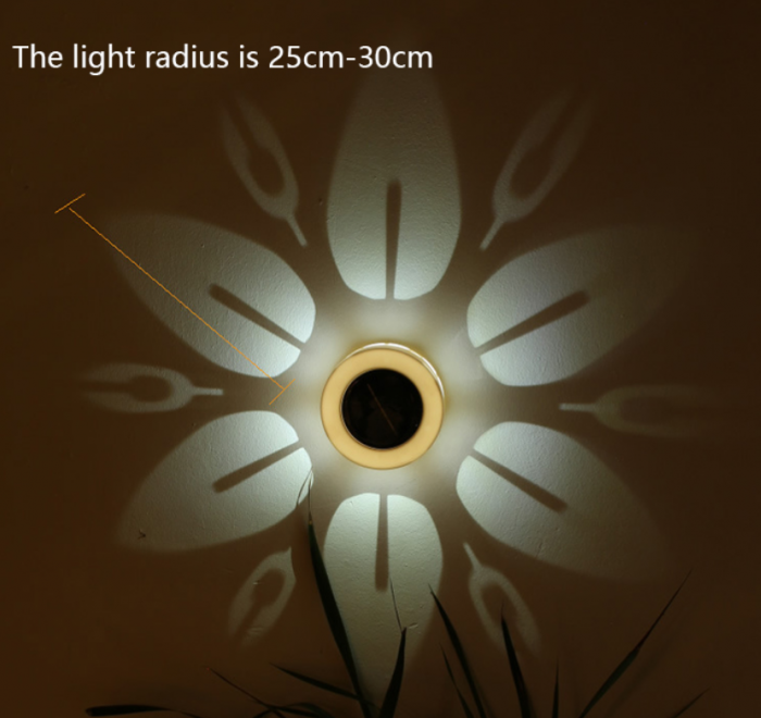 Lampa solara LED decorativa cu proiectie floare, IP44, 5W, alb rece, dimensiuni 12.5 x 6.5 cm [10]