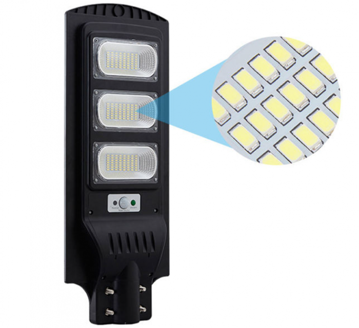 Lampa solara stradala de exterior, senzor de lumina 90W, Telecomanda [7]