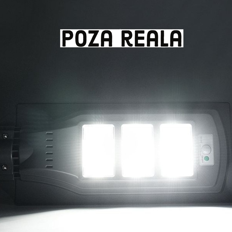 Lampa solara stradala de exterior, senzor de lumina 90W, Telecomanda [3]