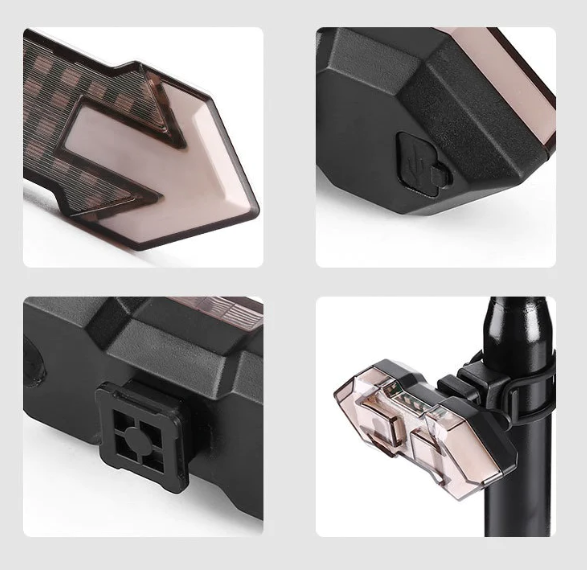 Lampa spate bicicleta, stop, semnalizare, telecomanda wirelles, incarcare USB [9]