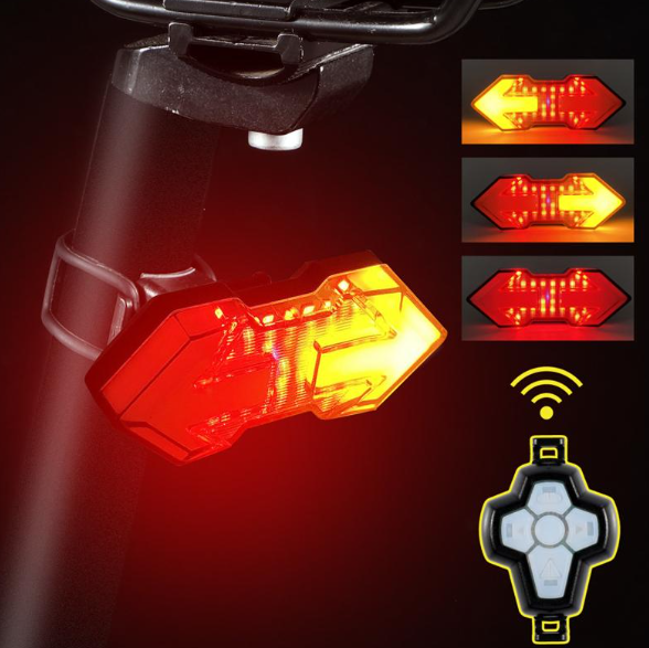 Lampa spate bicicleta, stop, semnalizare, telecomanda wirelles, incarcare USB [6]