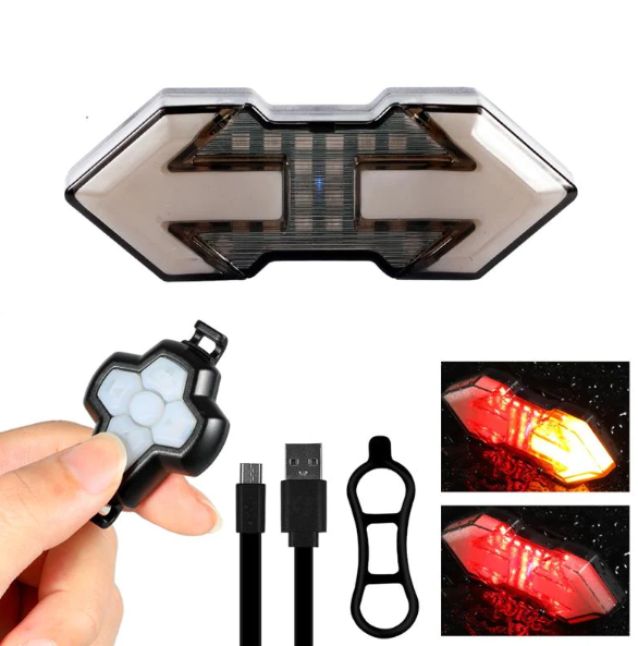 Lampa spate bicicleta, stop, semnalizare, telecomanda wirelles, incarcare USB [7]