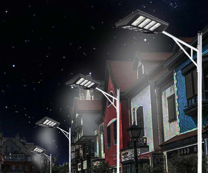 Lampa stradala cu panou solar 400W 640 LED, senzor de lumina, telecomanda [5]