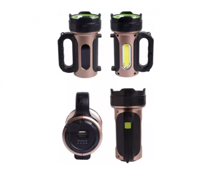 Lanterna de mana 10W HEL T93 incarcare solara sau USB [5]