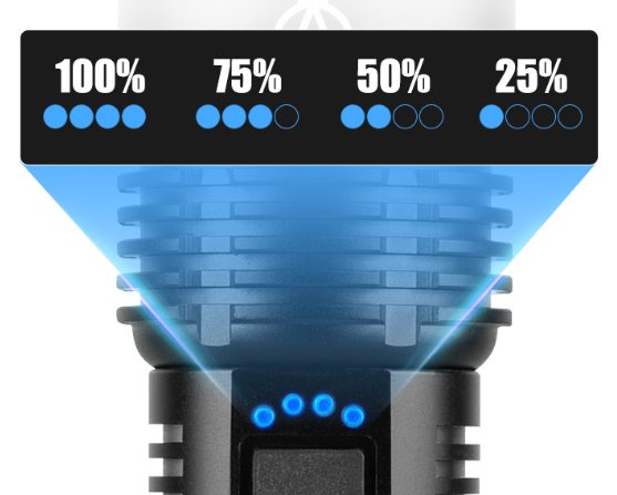 Lanterna LED BZRSH®, din aluminiu, sursa Ultra-Bright, profesionala, focus ajustabil, acumulator inclus 26650, rezistenta la apa, incarcare USB, 1000 lumeni, 3 moduri lumina, negru [2]