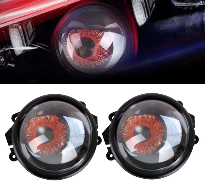 Set 2x Lumina dinamica Devil Eyes cu Display LED de 3 inch, 5 Moduri, control WiFi, Compatibile cu diverse modele auto, posibilitate incarcare imagine proprie sau GIF [6]