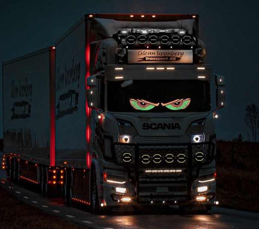 Lumini LED Devil’s Eye Auto – USB, Roșu Albastru Portocaliu, Lumini Ambientale pentru Mașină și Camion [6]