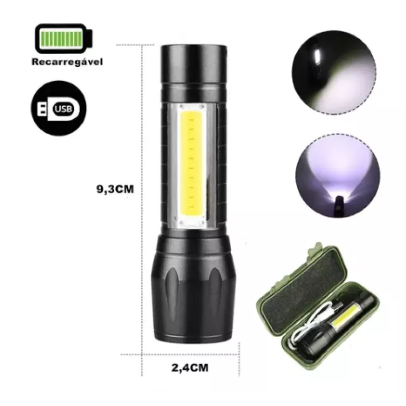 Mini Lanterna de mana LED T6, 3 moduri de iluminare, fascicul reglabil [2]
