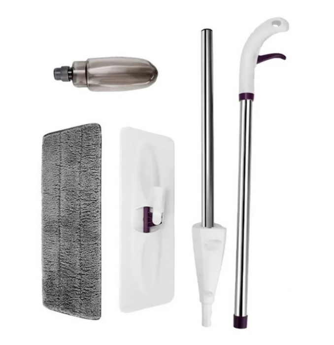 Mop cu pulverizator rotire 360 si laveta din microfibra, rezervor detasabil 360ml [2]