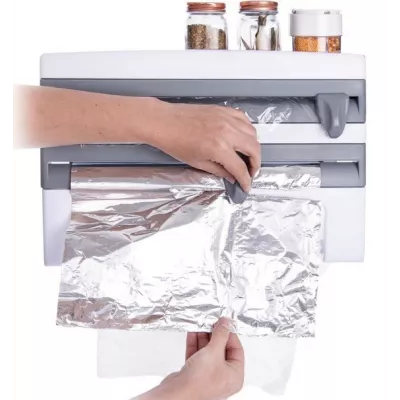 Organizator suport 4 în 1 pentru hârtie, folie aluminiu si alimentara [3]
