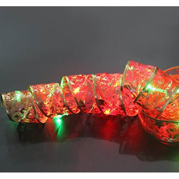 Panglică Luminoasă pentru Bradul de Crăciun BZRSH, 50 LED-uri, 5 m, Roșie cu Lumină Alb Caldă, 8 Programe – Decor Festiv LED, Ghirlandă Crăciun Interior, Alimentare la Rețea [4]